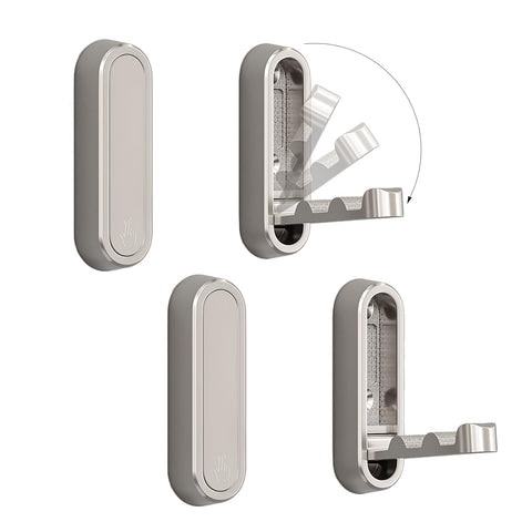 XSGTZMJ folding coat hooks zinc alloy silver, sturdy wall mount for coats and bags