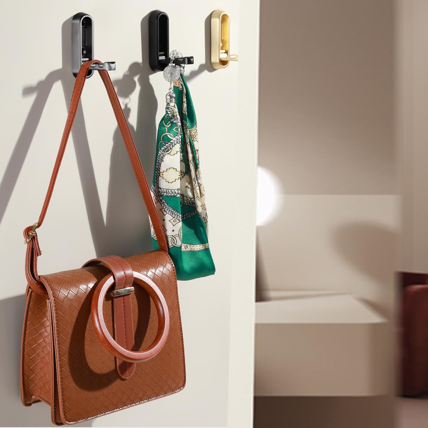 XSGTZMJ folding coat hooks 90-degree fold, convenient storage solution