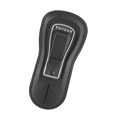 XShear holster clip secures to lightweight garments for easy access on shift.