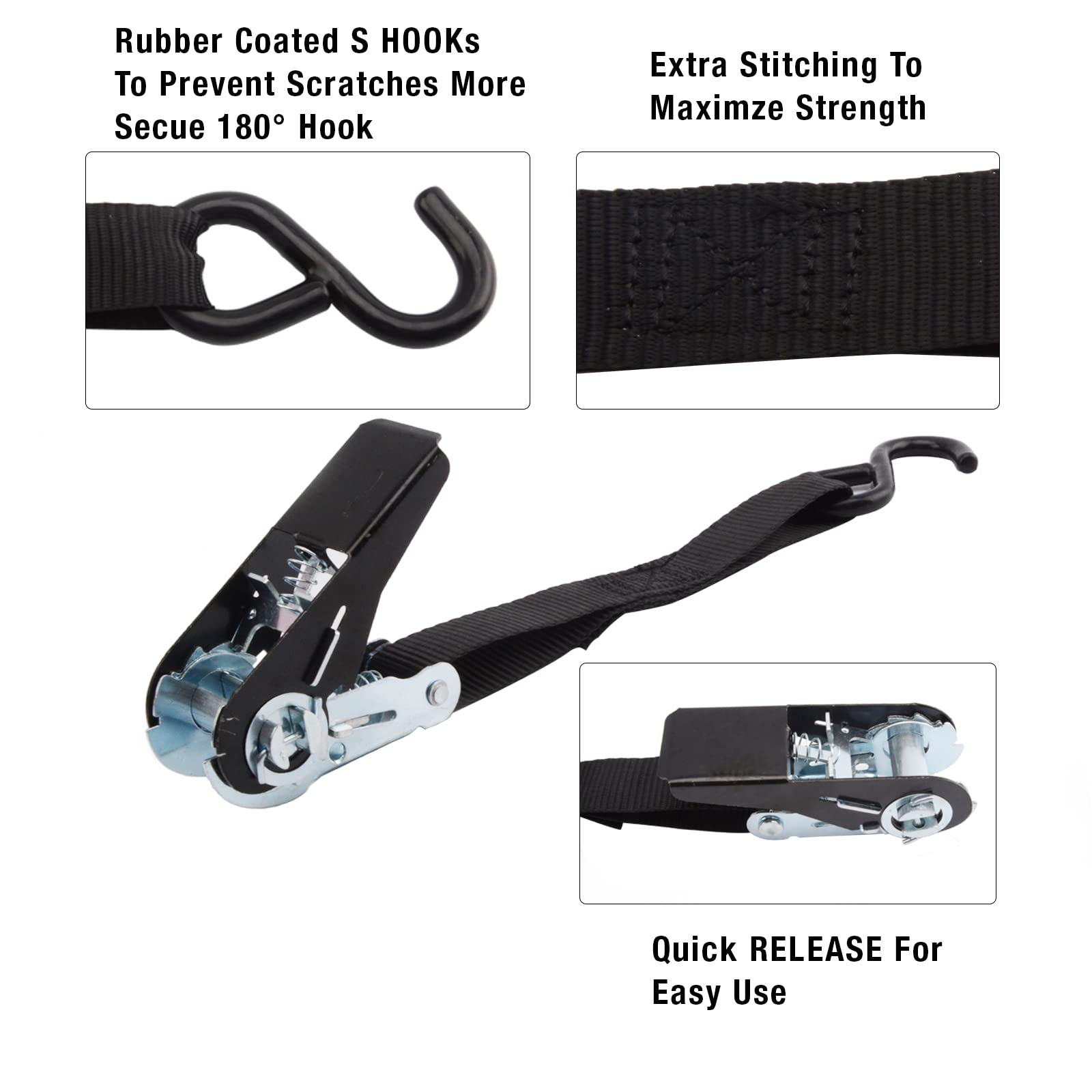 XSTRAP STANDARD 10ft tie-down strap suitable for motorcycles and ATVs.