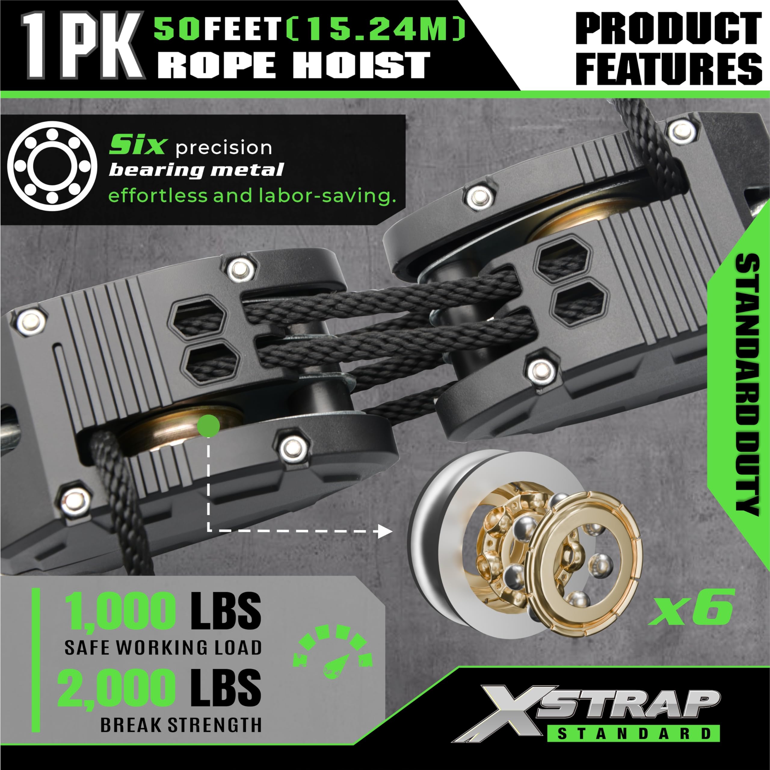 XSTRAP STANDARD 50ft rope reel for efficient hoisting