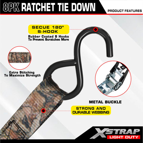 XSTRAP STANDARD 8-pack provides reliable tie downs for appliances and gear