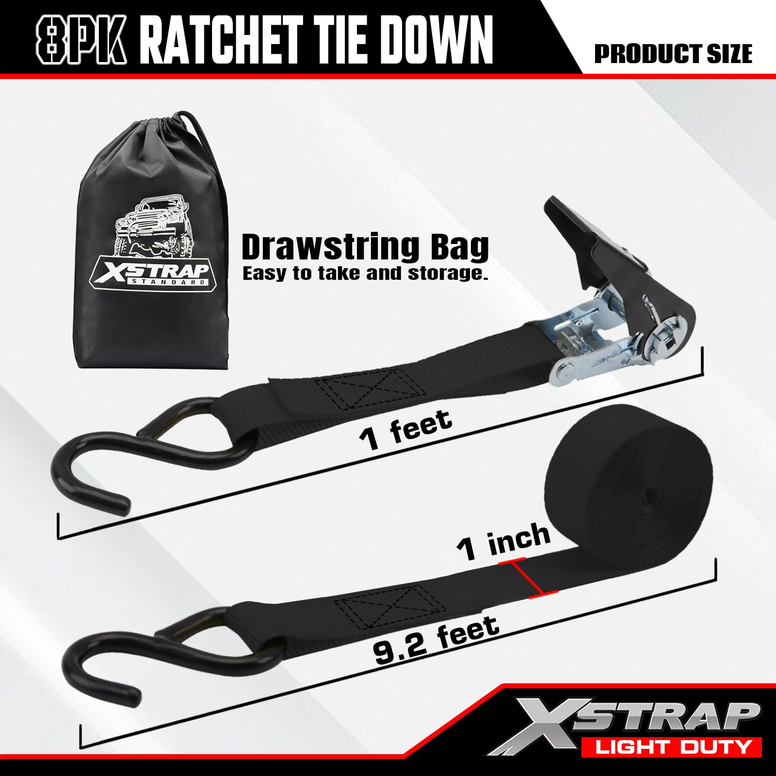 XSTRAP STANDARD eight-pack keeps multiple straps organized for on-site cargo securing.