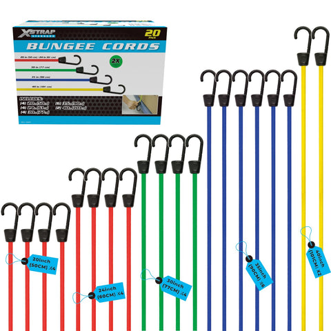 XSTRAP STANDARD 20-inch bungee with hooks ideal for vehicle cargo security.