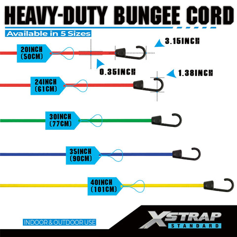 XSTRAP STANDARD 30-inch bungee with hooks offers flexible load securing.