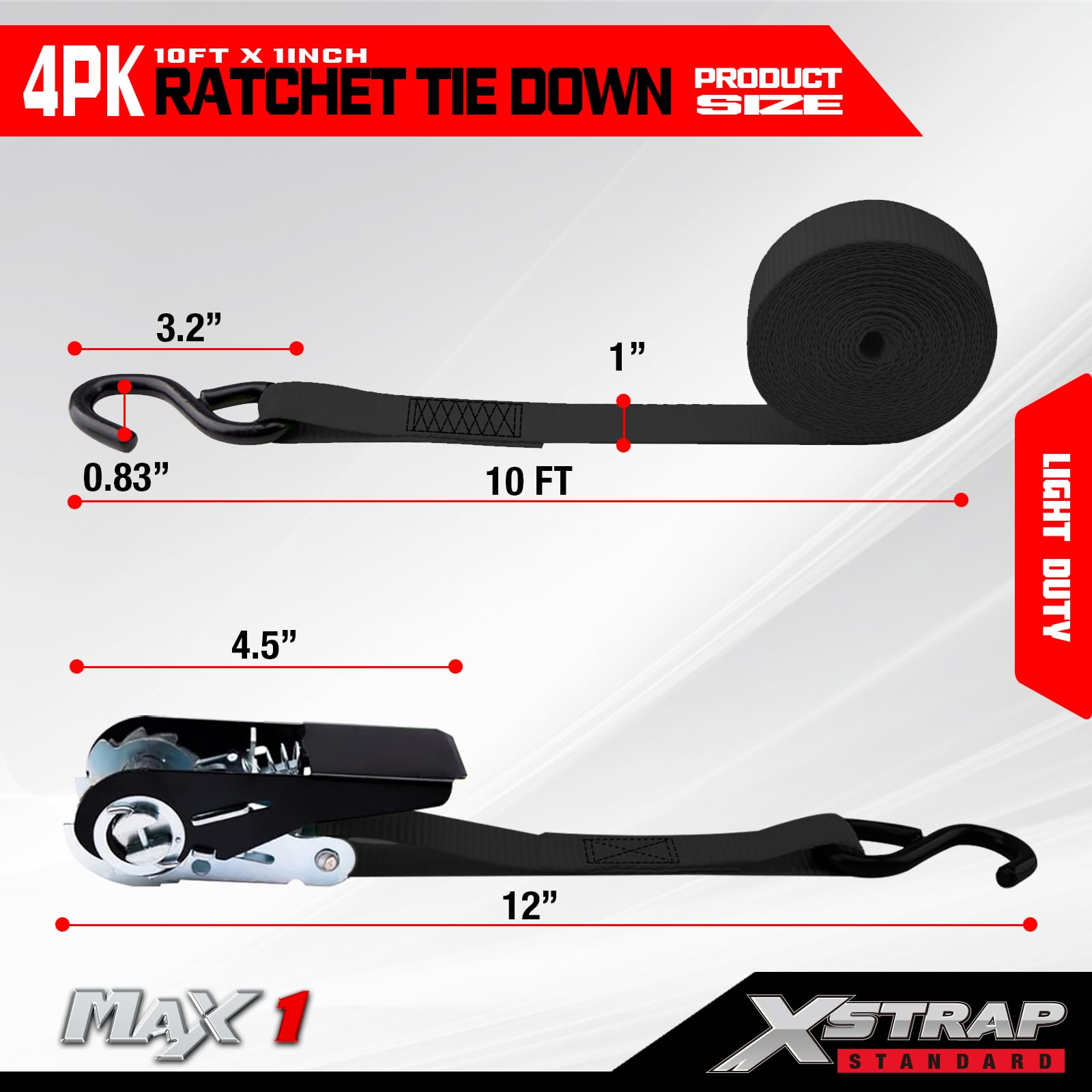 XSTRAP STANDARD coated S-hooks prevent scratches on cargo and vehicles.