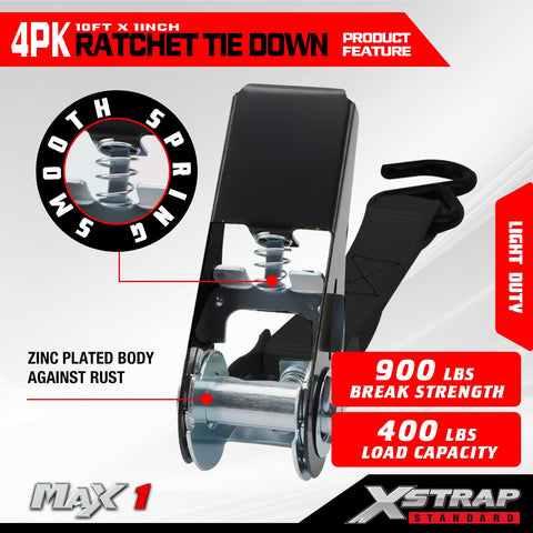XSTRAP STANDARD ergonomic handles stay attached for comfortable, reliable tightening.
