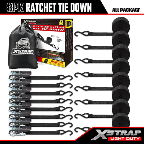 XSTRAP STANDARD durable cargo straps with 900 lb break strength for reliable transport.