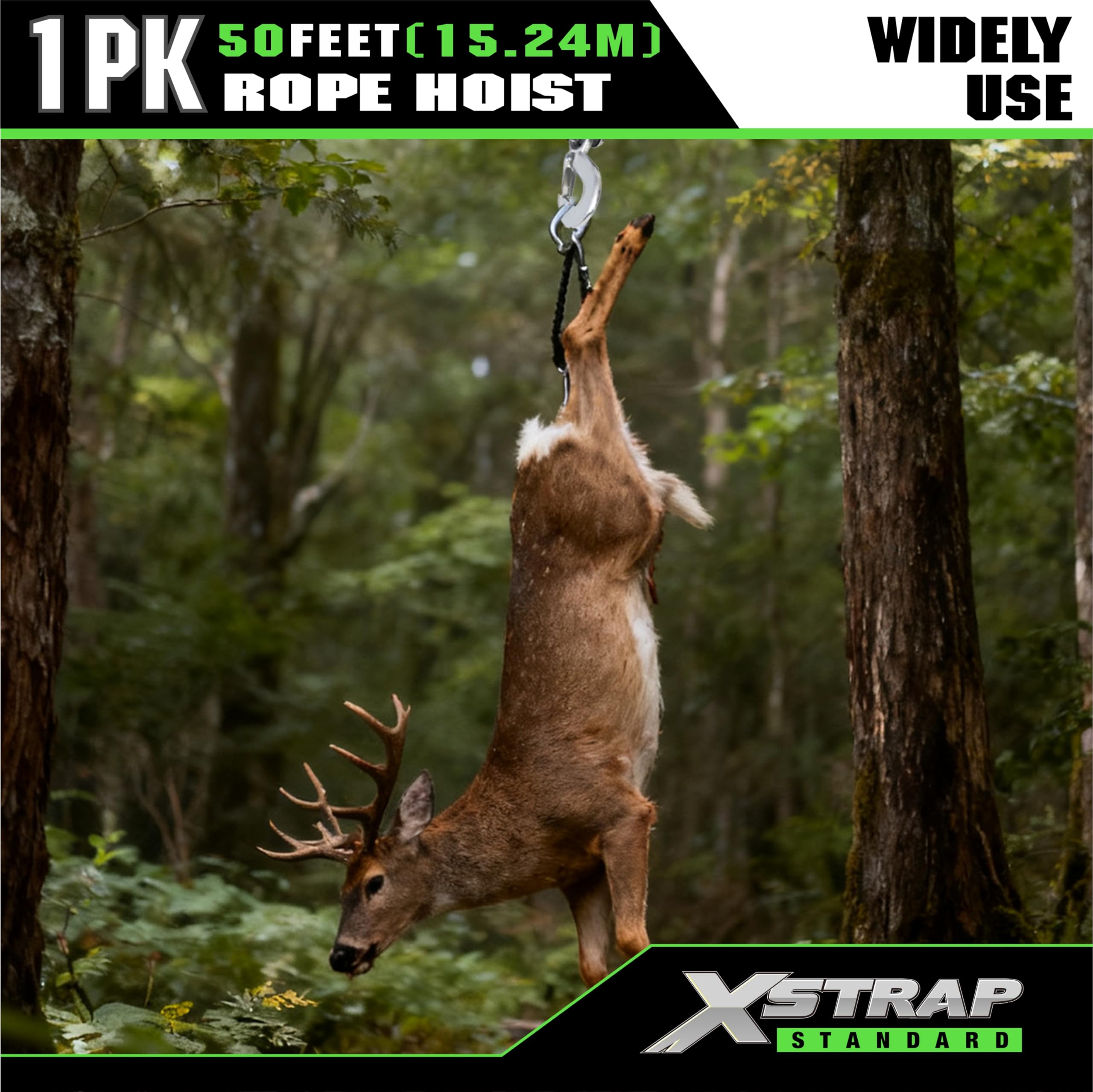 Manual rope hoist by XSTRAP STANDARD requires no electricity