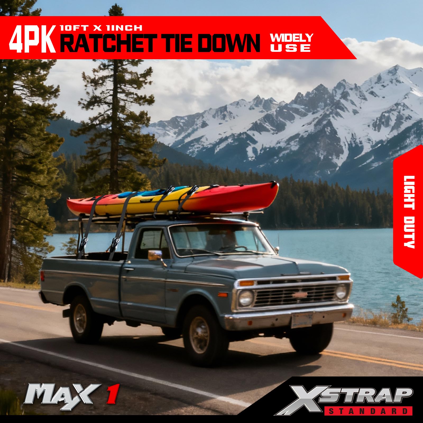 XSTRAP STANDARD bonus mesh tuck net for extra cargo containment.