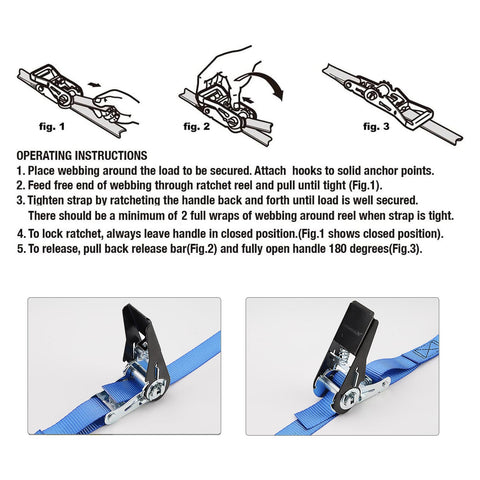 XSTRAP STANDARD quick-release ratchet for easy tightening and release.