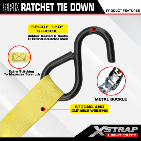 XSTRAP STANDARD quick-release ratchet enables fast, secure operation.
