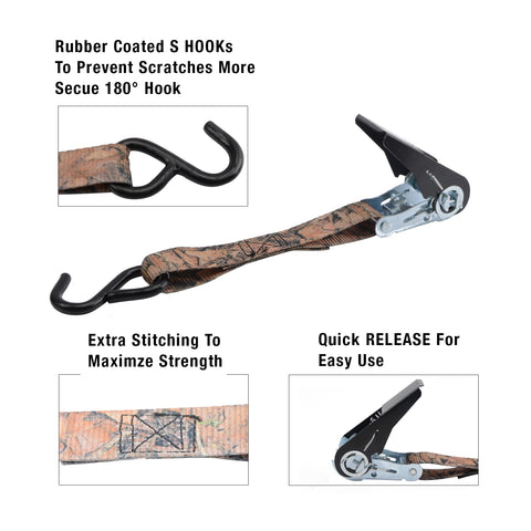 XSTRAP STANDARD rubber-coated S-hooks protect surfaces during cargo securing.