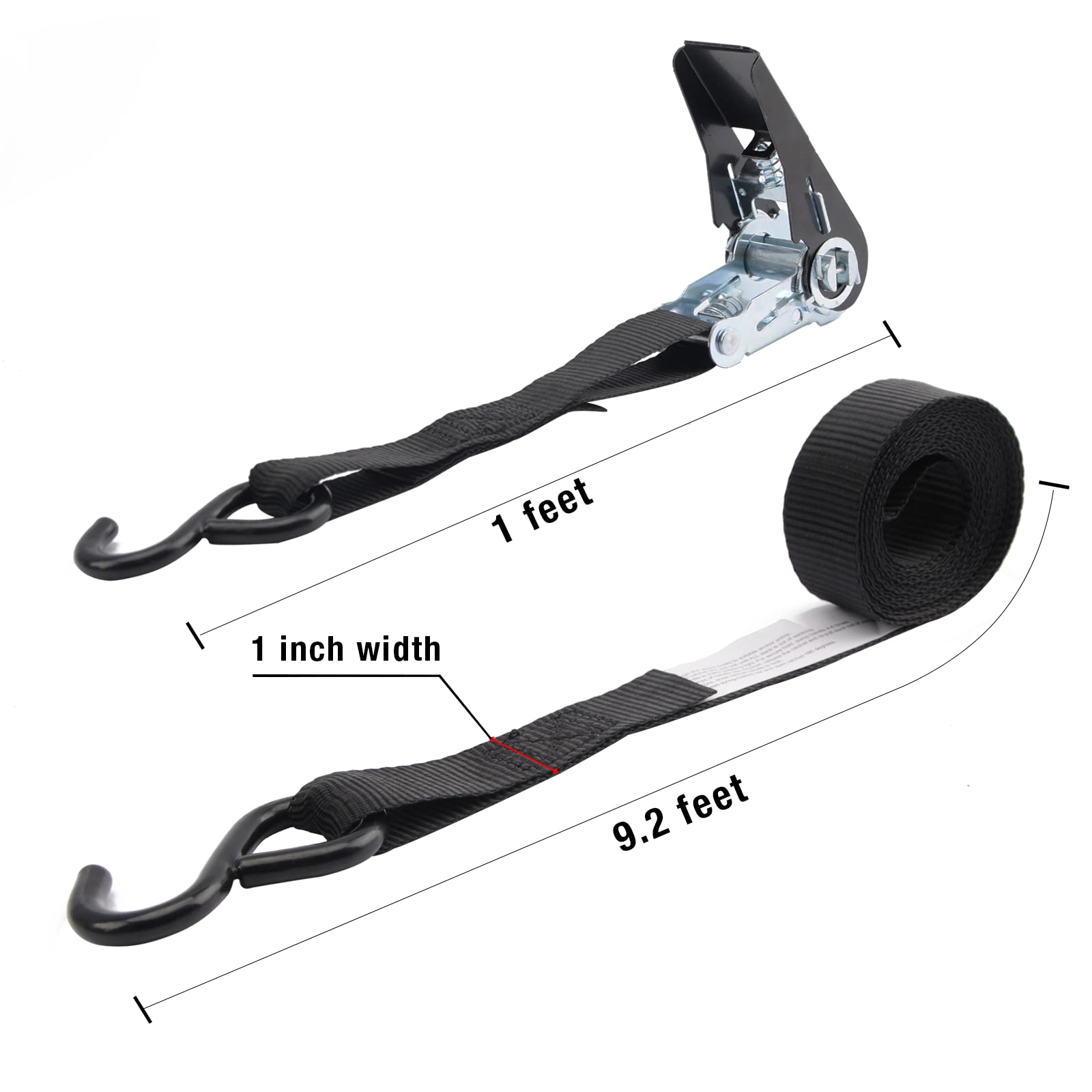 XSTRAP STANDARD rubber-coated S-hooks protect surfaces during transport.