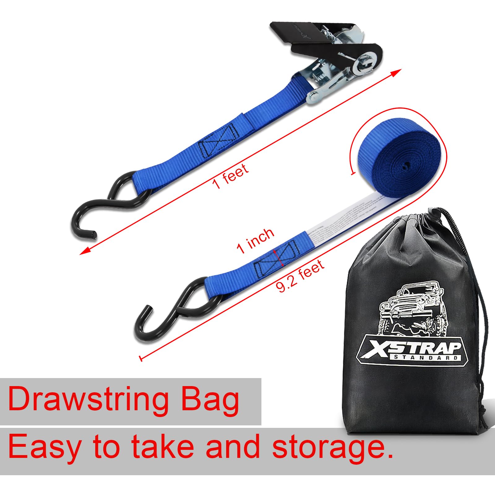 Drawstring bag included with XSTRAP STANDARD strap for portable storage.