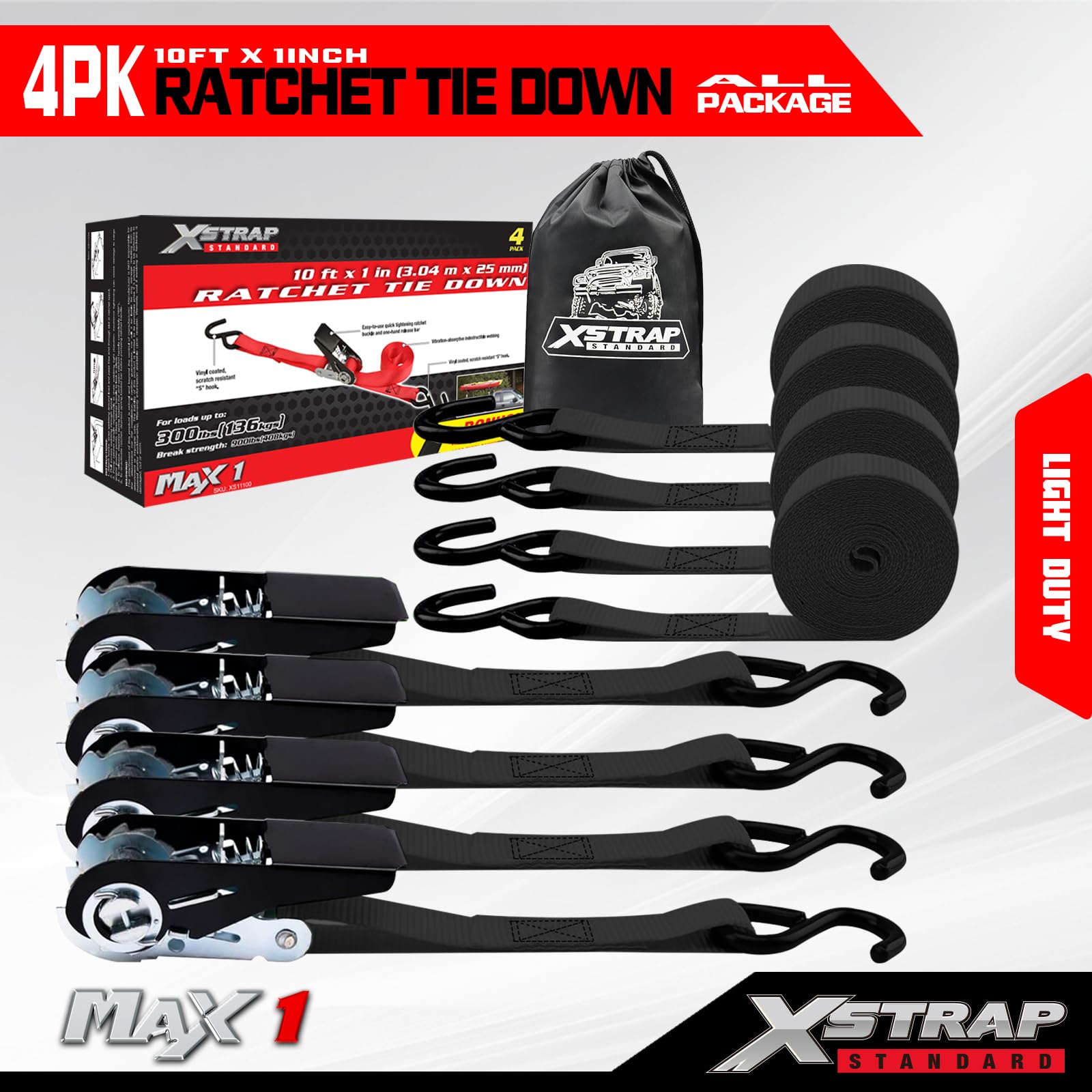 XSTRAP STANDARD ideal for UTV and ATV transport and lawn equipment.