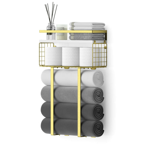 Xstydes easy-installation hardware included for quick setup in gold.