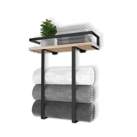 Xstydes wall rack fits in small bathrooms, RVs, and apartments.