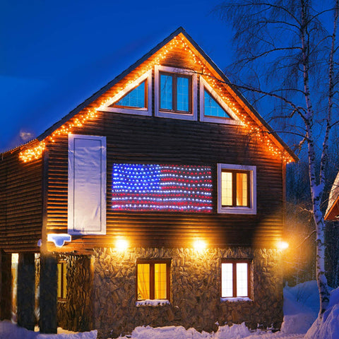 XTF2015 LED flag net lights create festive indoor mood