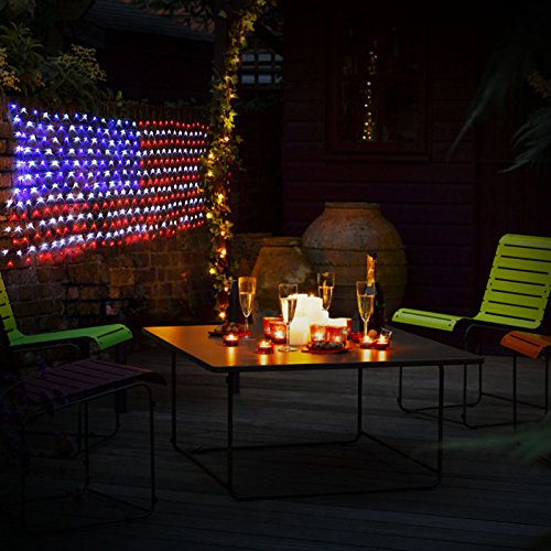 XTF2015 waterproof flag net lights for yard decorations