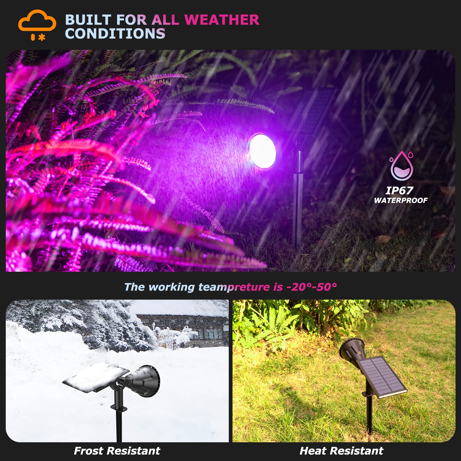 XTGTP solar color spot light con ángulo ajustable para mejor iluminación