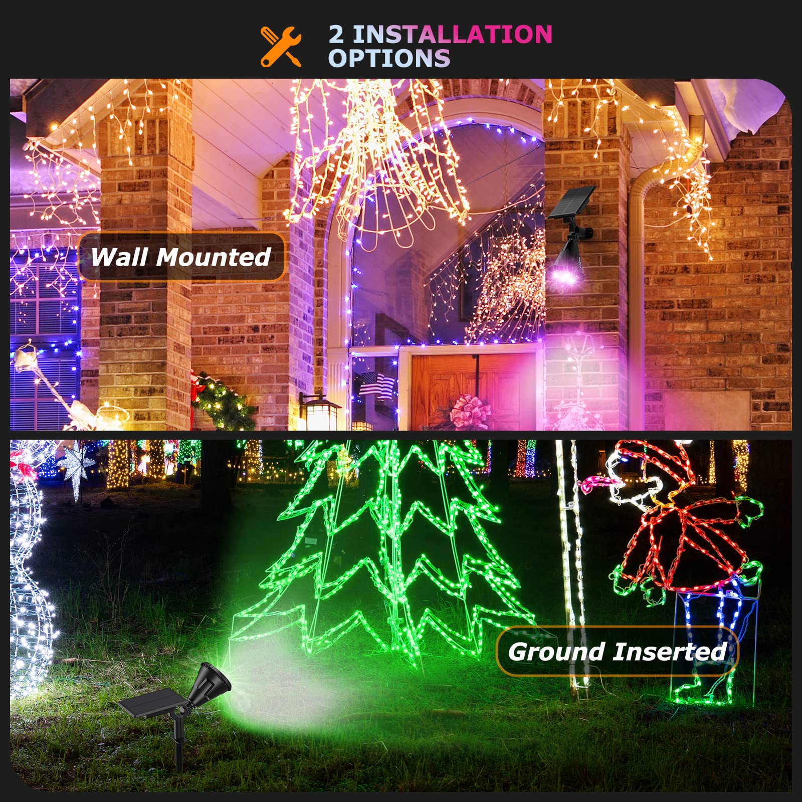 XTGTP solar color spot light con carcasa IP67 y uso bajo lluvia
