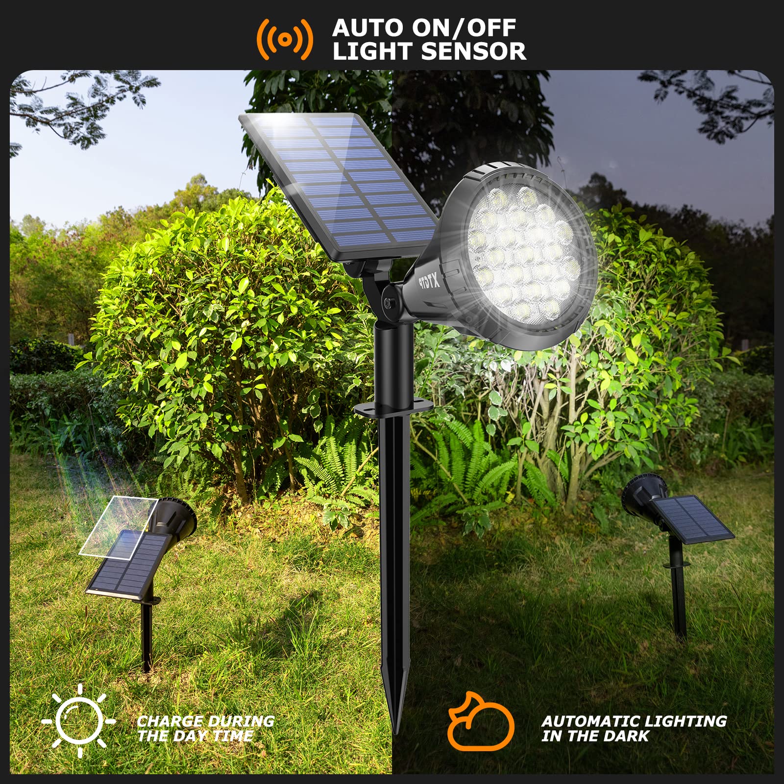 XTGTP two-pack outdoor lights brighten walkways with minimal wiring.