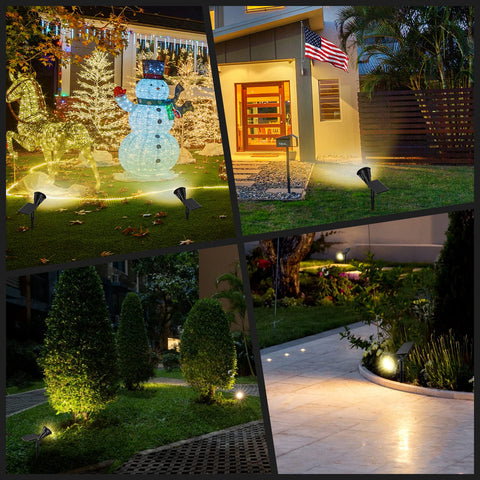 XTGTP Solar Spot Lights Outdoor auto dusk-to-dawn sensor saves energy.