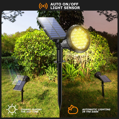 XTGTP Solar Spot Lights Outdoor ideal for garden, paths, and pool areas.