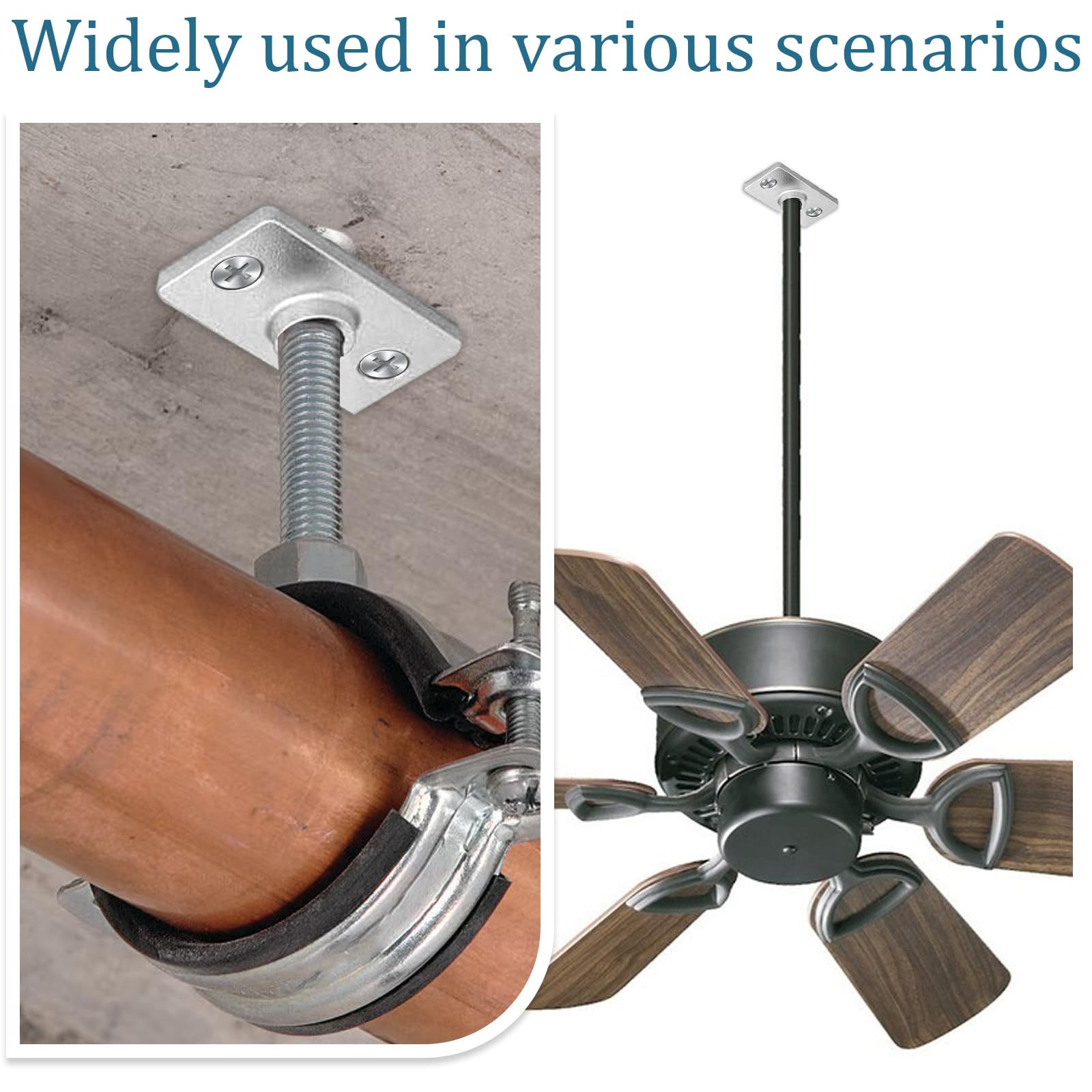 Xthrotsenk reliable silver finish hanger for wall or ceiling mounting