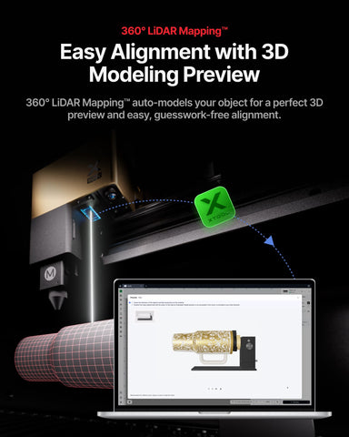 XTool RA3 sphere attachment engraving rounded objects with ease
