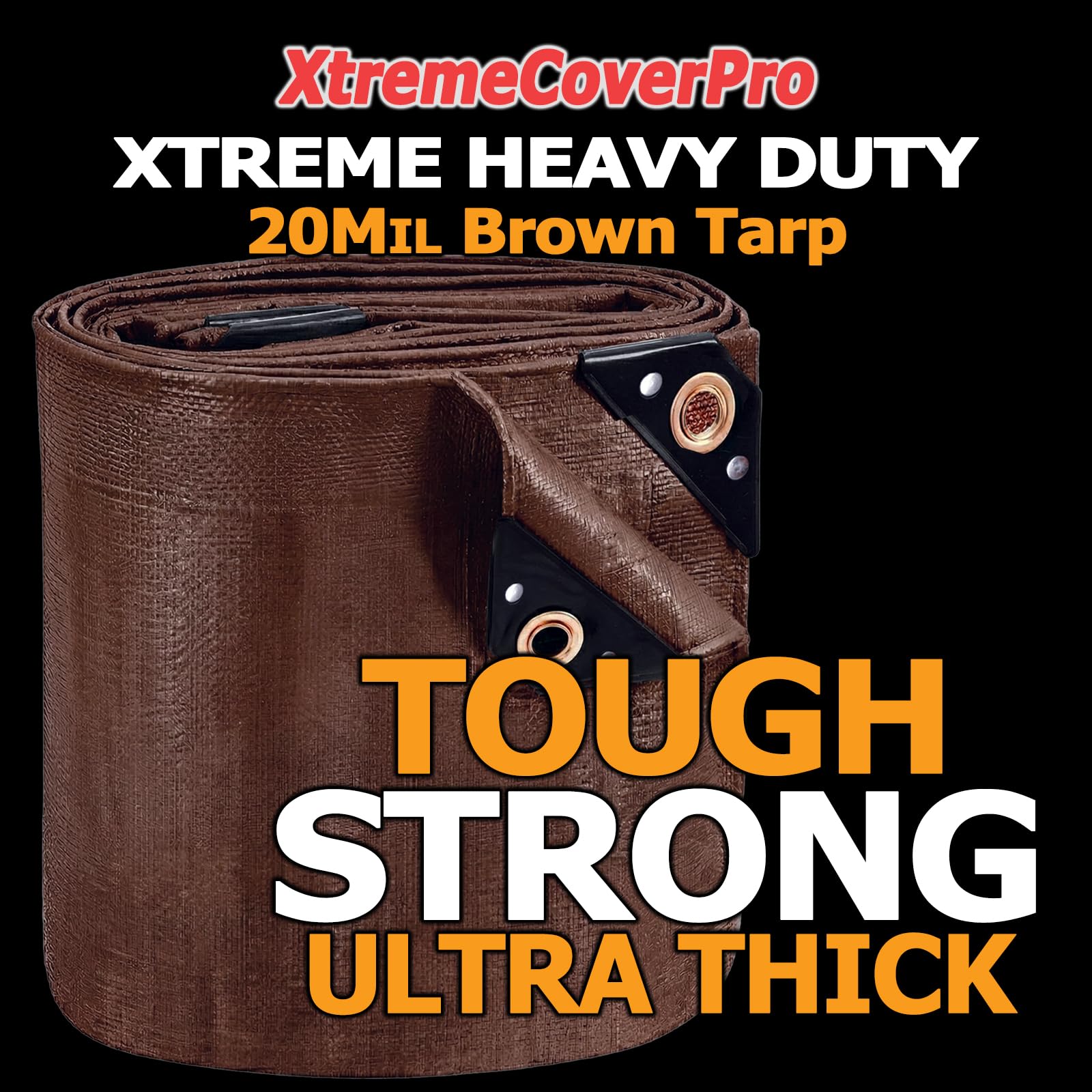 XTREMECOVERPRO 20mil waterproof tarp in use outdoors