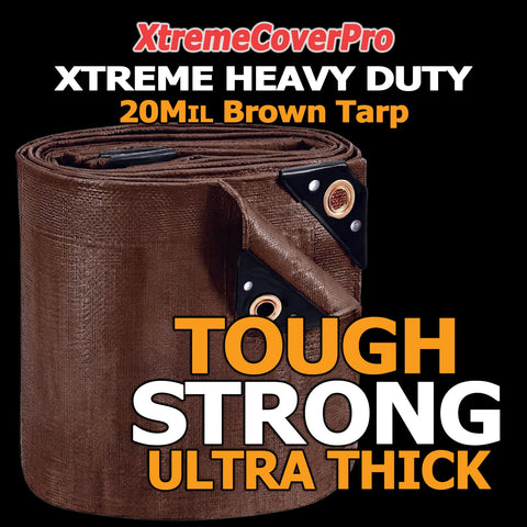 XTREMECOVERPRO 20mil waterproof tarp in use outdoors