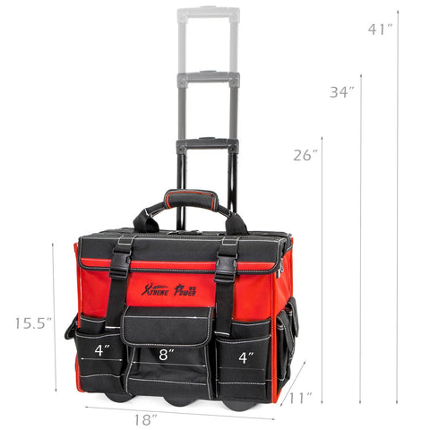 XtremepowerUS bag side compartments for organized tool sorting.