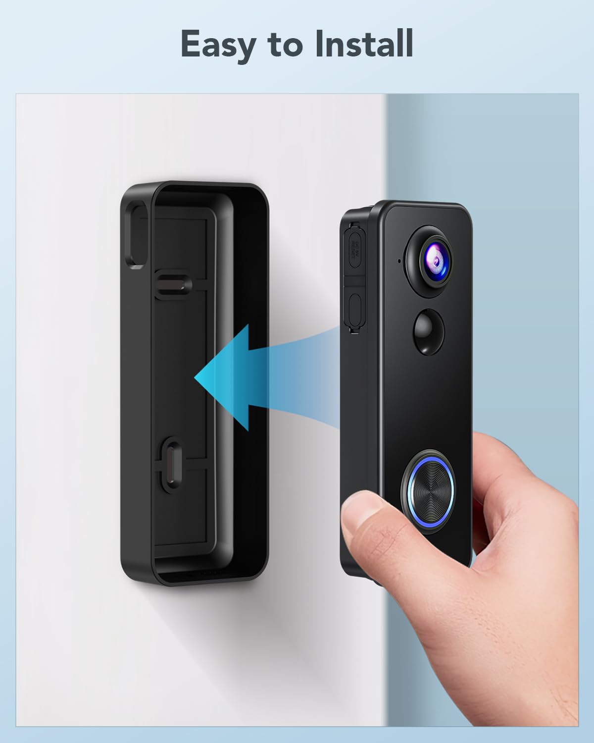 XTU Battery Doorbell uses 2.4G Wi-Fi with chime for instant alerts.