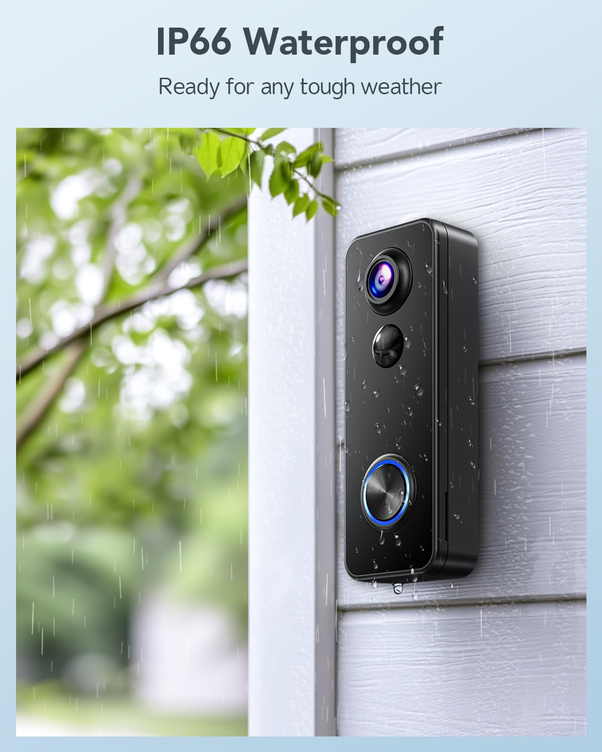 XTU Battery Doorbell compatible with Alexa and Google Home for easy control.