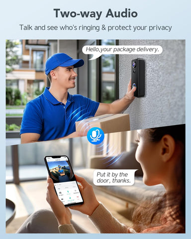 XTU Battery Doorbell pre-set replies help when you’re away.