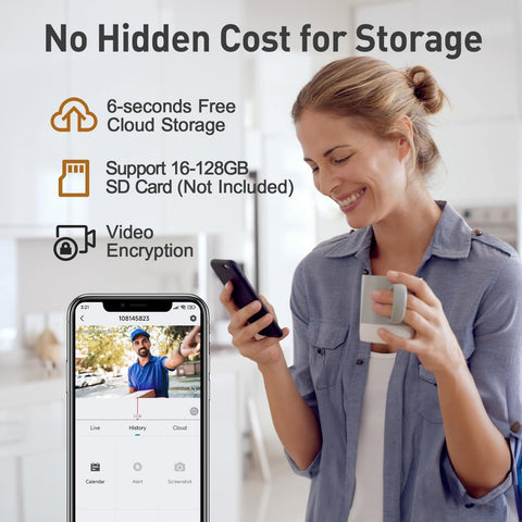 XTU Doorbell Camera 2K video captures crisp day and night footage.