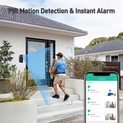 XTU doorbell camera 2-way audio enables real-time communication.