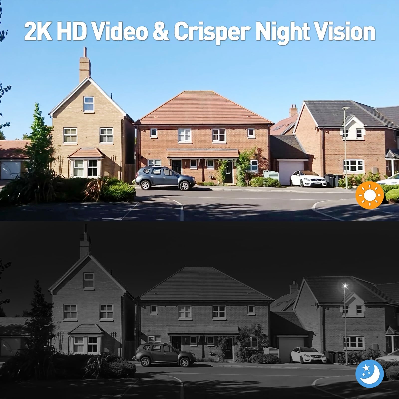 XTU doorbell camera night vision clearly illuminates up to 33 feet.