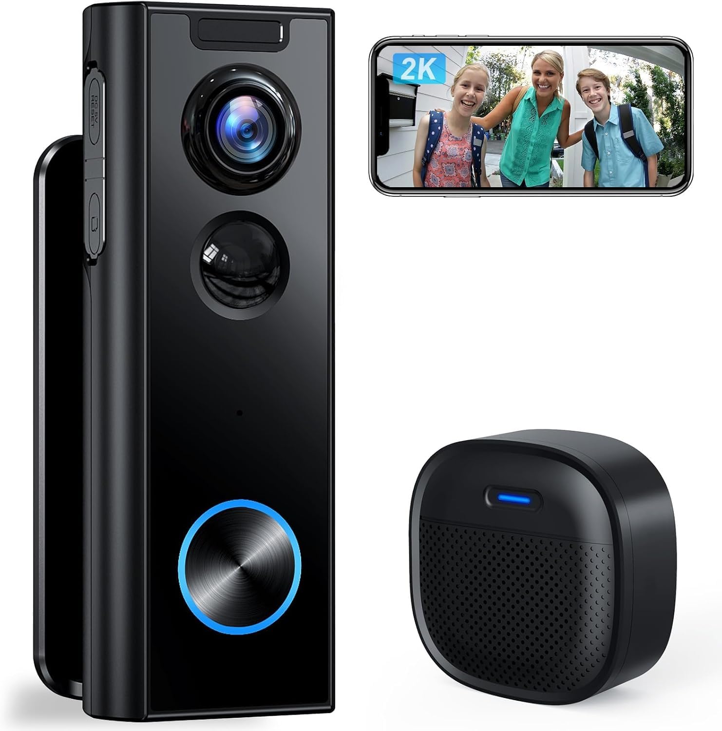 XTU Doorbell Camera outdoor mount showing quick, wire-free install for entryways.