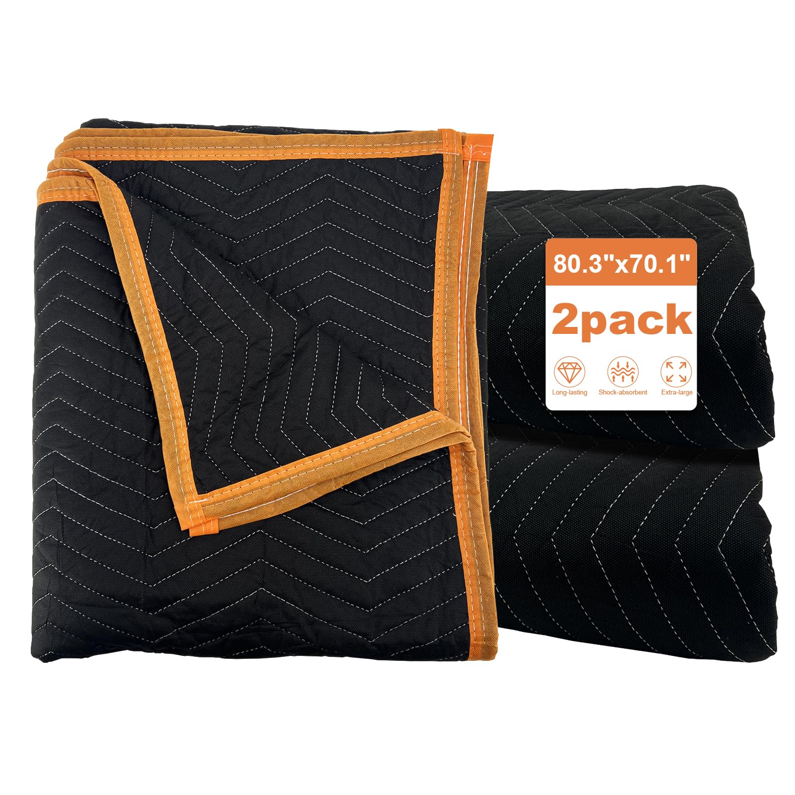 Xuanpeilin 72x80 large moving blanket protects furniture during transit and storage.