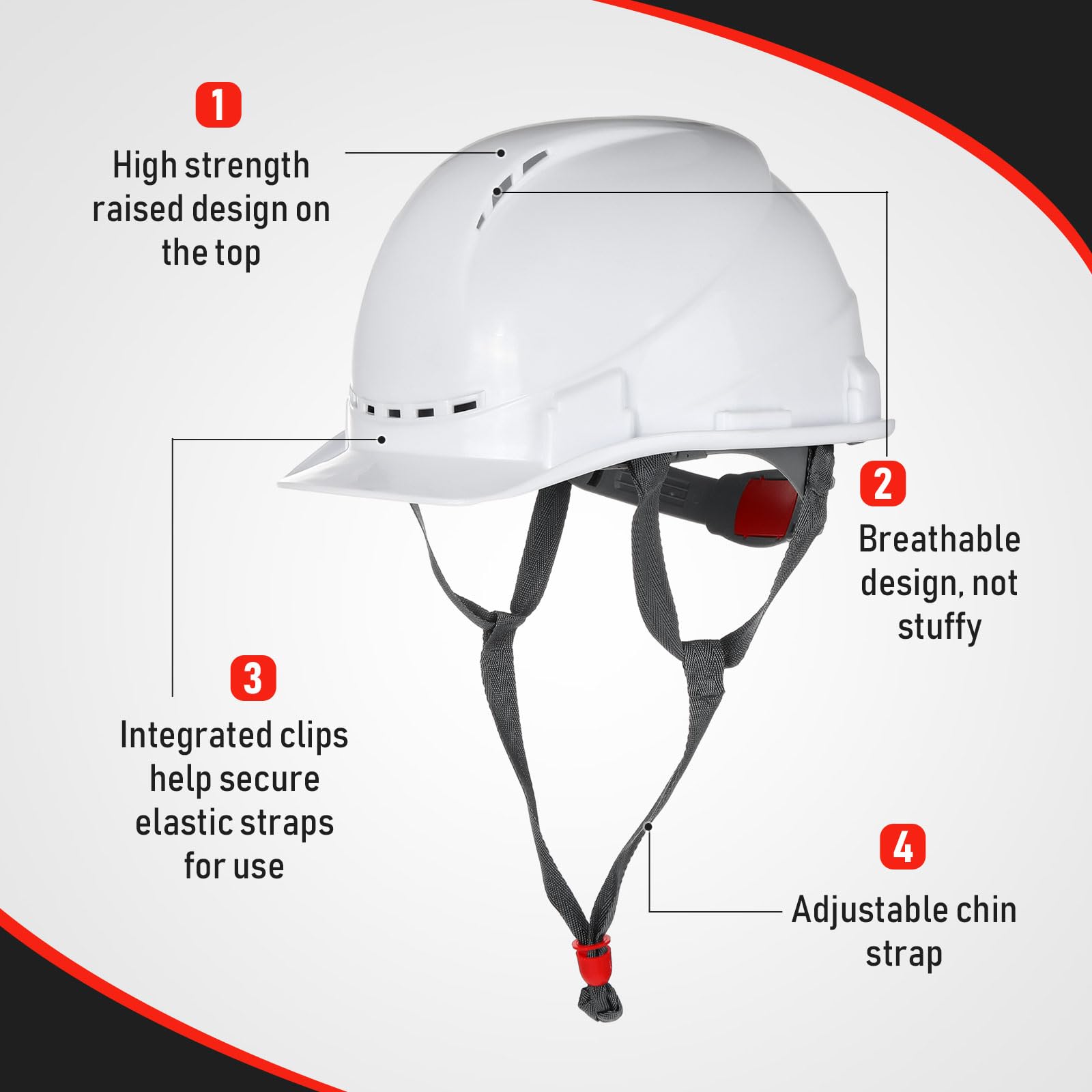 Xuhal ABS construction hard hat resists deformation for reliable head protection.