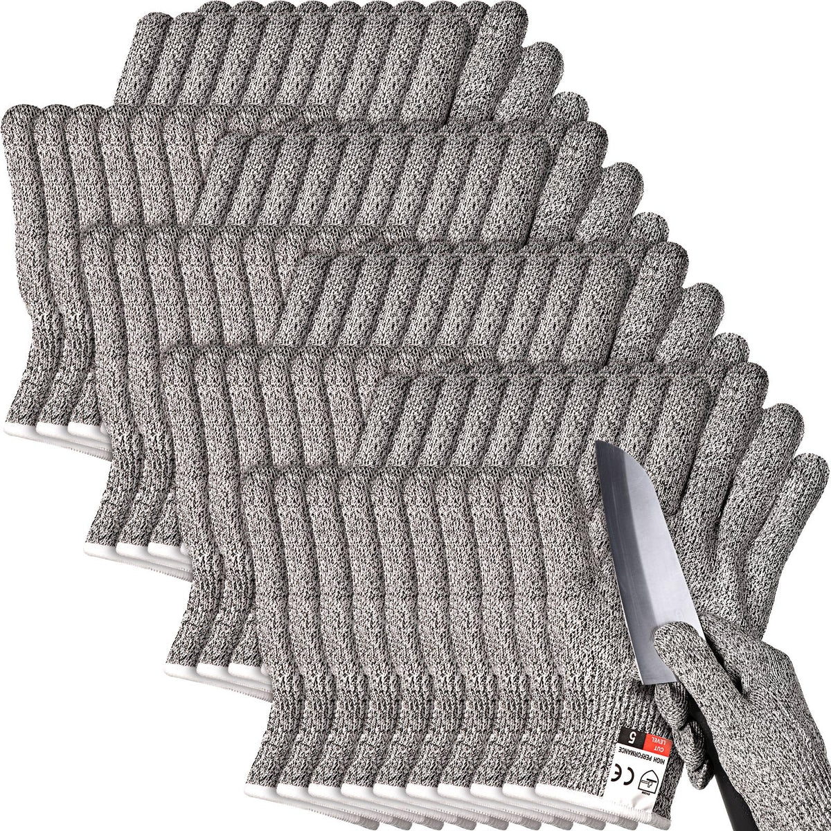 Xuhal cut resistant gloves pack of 20 pairs for kitchen and DIY tasks.