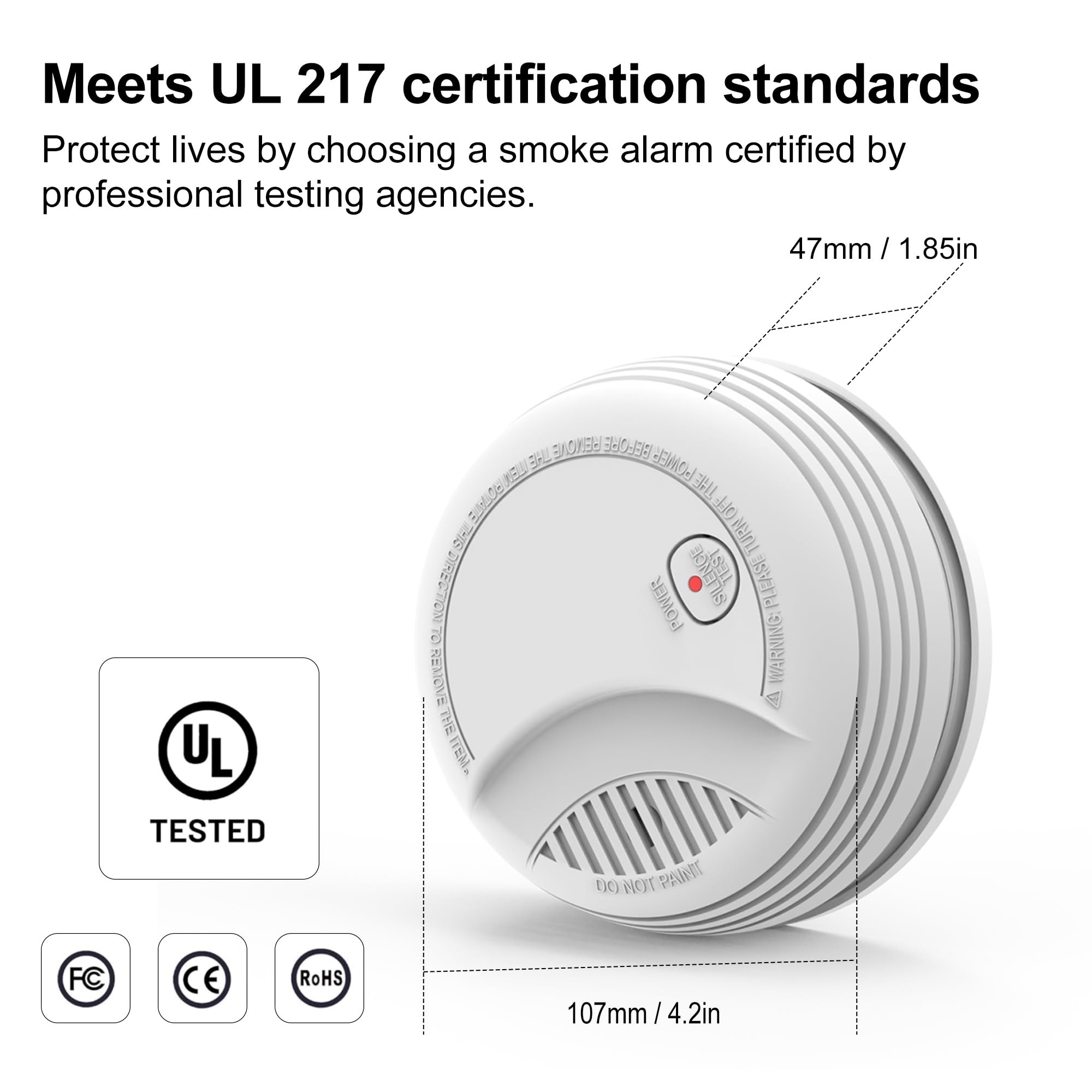 Close-up of XUK test button illustrating easy manual testing.