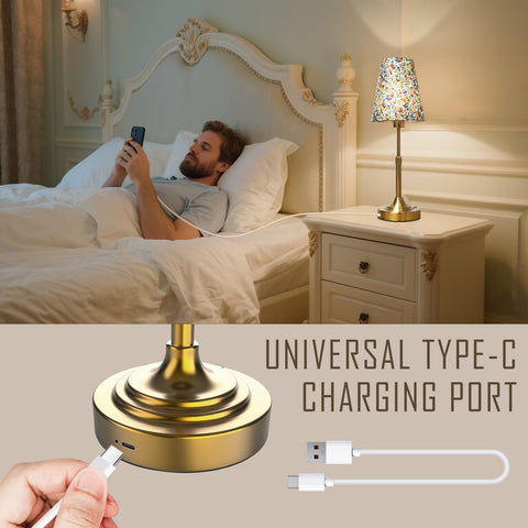 Xumemall cordless lamp on a table setup for versatile placement.