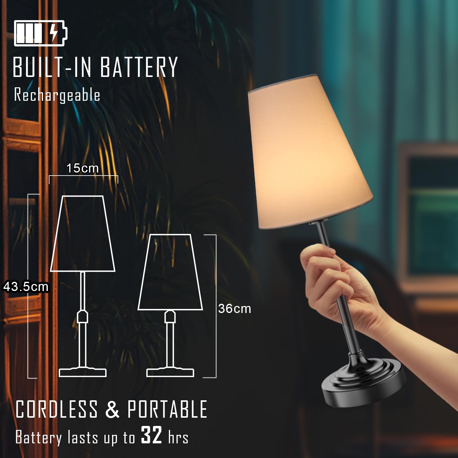 Xumemall lamp demonstrating 2700–6000K color temperature for warm to bright illumination.