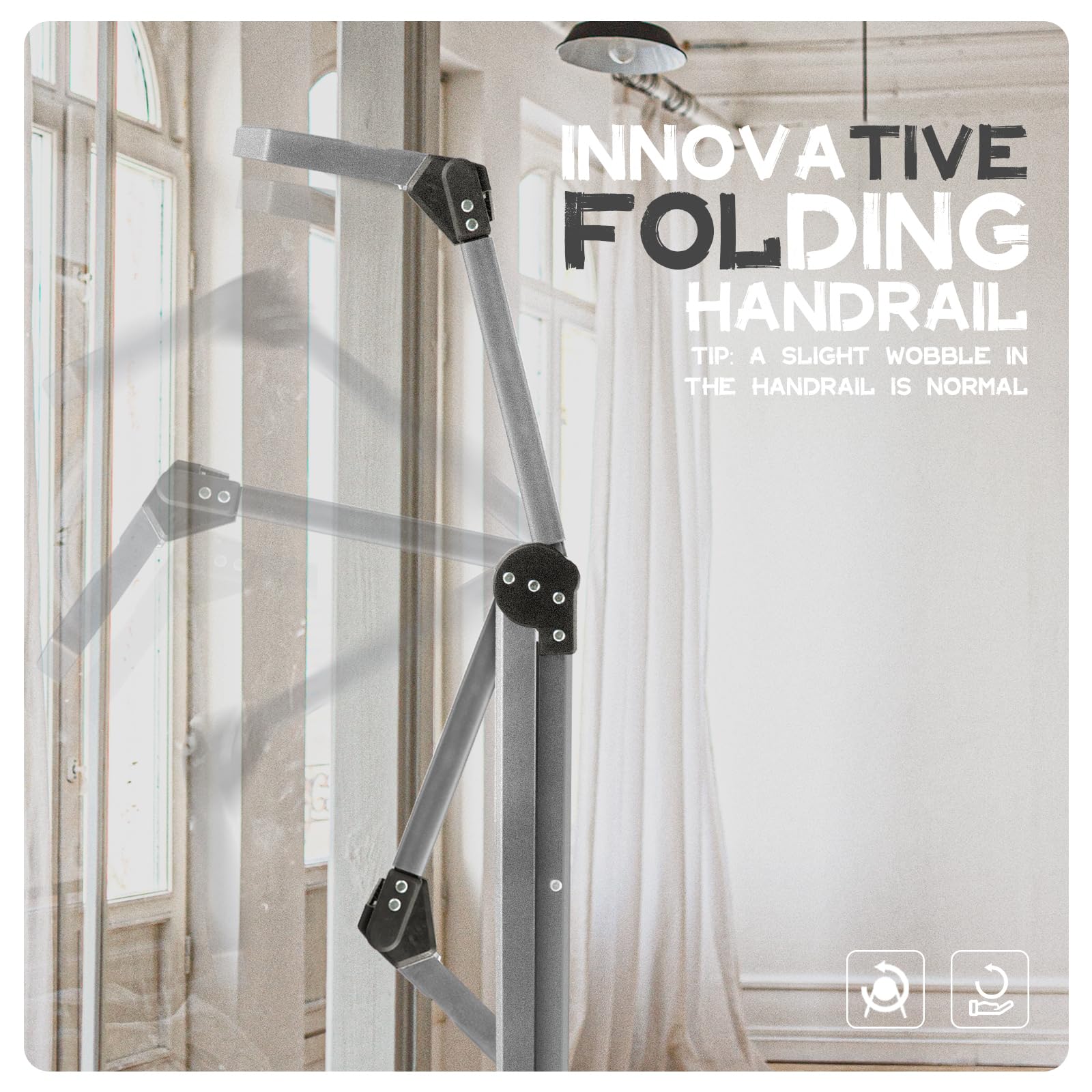 XinSunho ladder with integrated handrail offering safer climbs and stability
