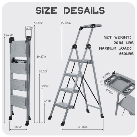 XinSunho 660 lb capacity supports a range of household tasks