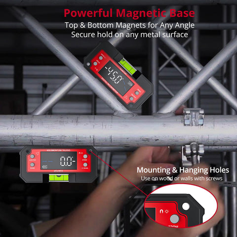 LED display provides high-visibility readings in bright or dim environments.
